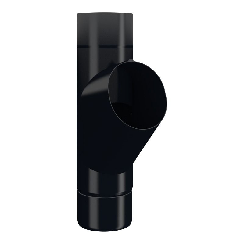 Lindab Aluminium Pipe Branch - 87mm Black