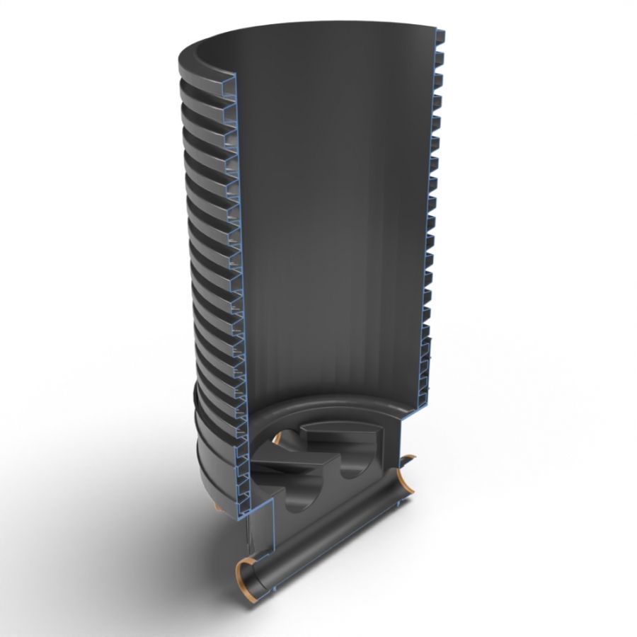 Inspection Chamber Set - 600mm Diameter x 1500mm Depth with 110mm Channel & 110mm Inlets
