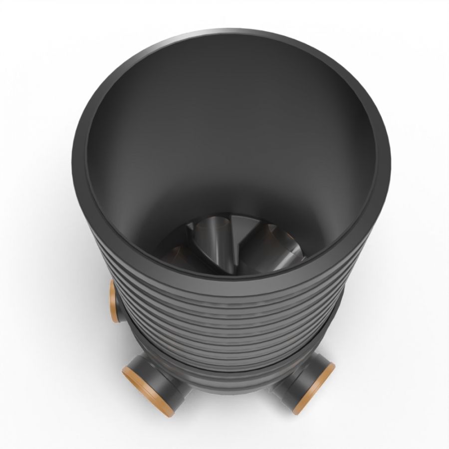 Inspection Chamber Set - 450mm Diameter x 1030mm Depth with 160mm Channel & 160mm & 110mm Inlets