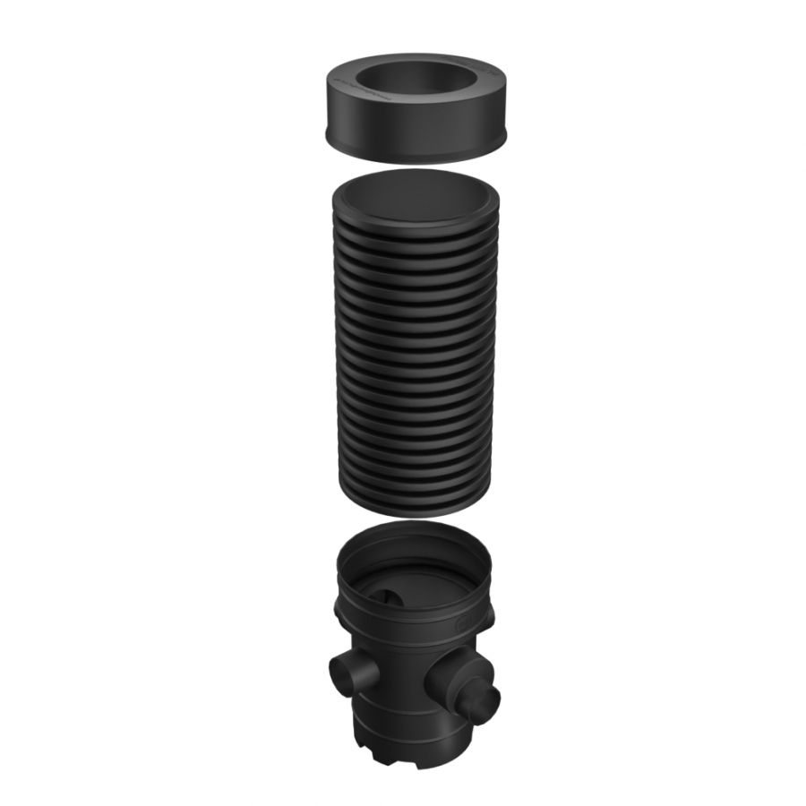 Catchpit Chamber Set - 450mm Diameter x 1489mm Height For 225mm Twinwall with 150mm Inlets