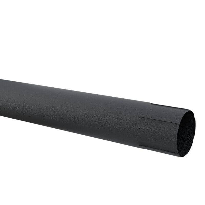 Lindab Aluminium Intermediate Pipe - 100mm x 1mtr Anthracite Grey