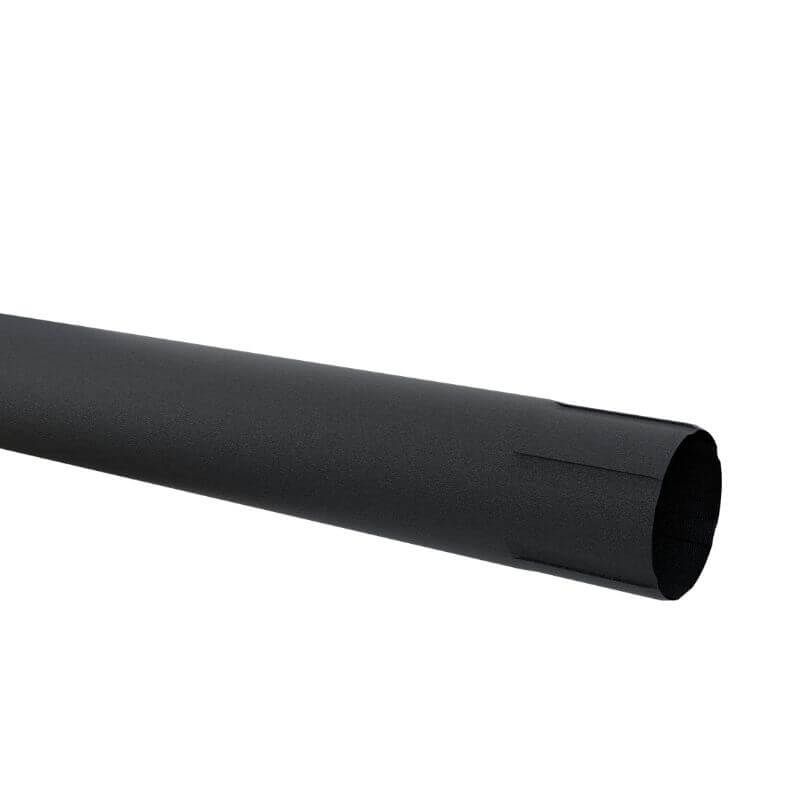 Lindab Aluminium Intermediate Pipe - 100mm x 1mtr Black