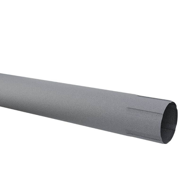 Lindab Aluminium Intermediate Pipe - 100mm x 1mtr Silver Metallic