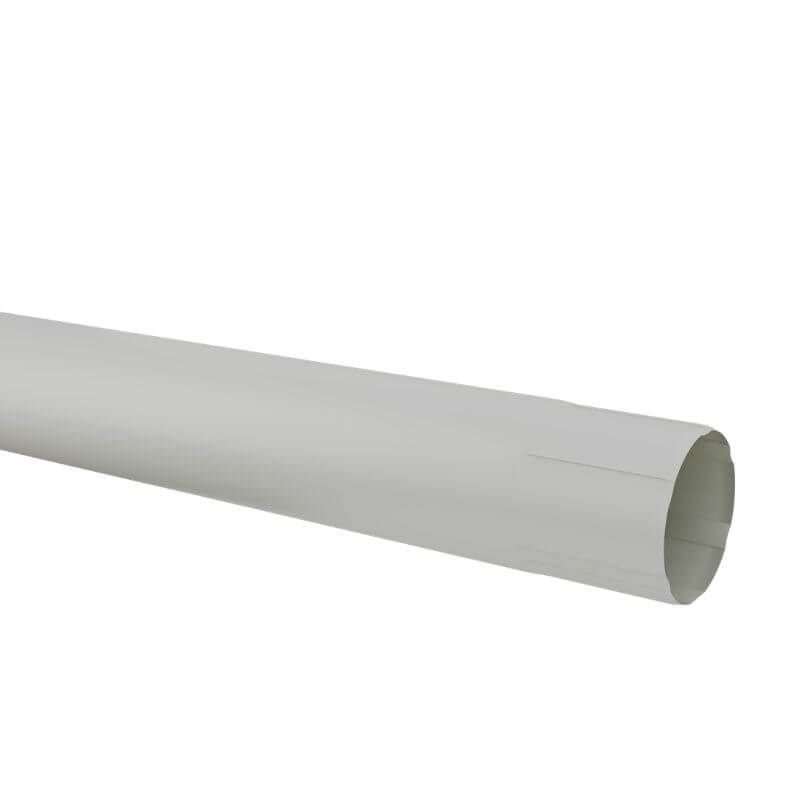 Lindab Aluminium Intermediate Pipe - 75mm x 1mtr White