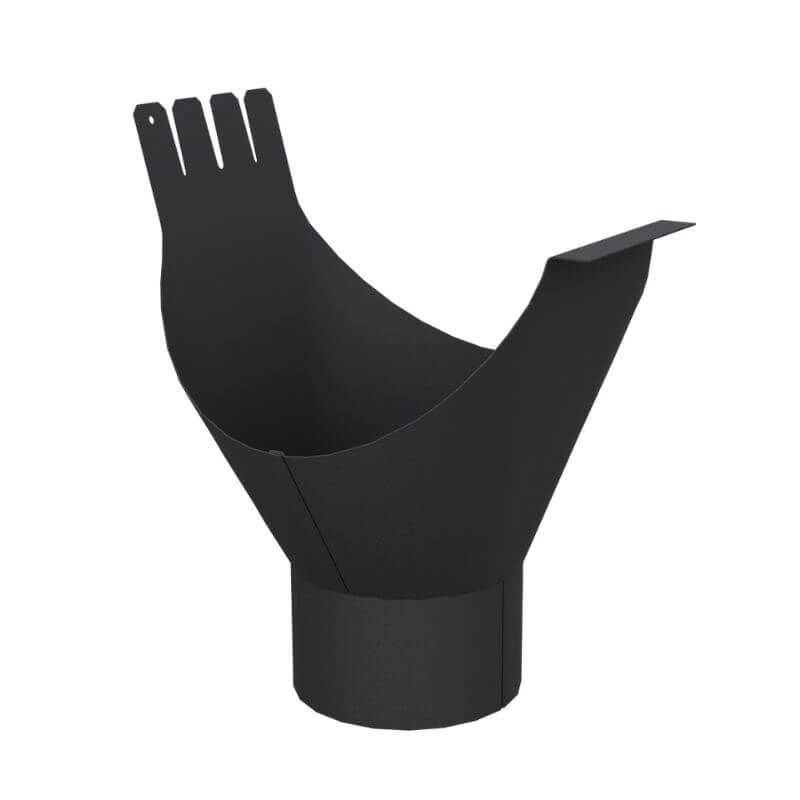Lindab Aluminium Gutter Outlet 87mm - 125mm Anthracite Grey