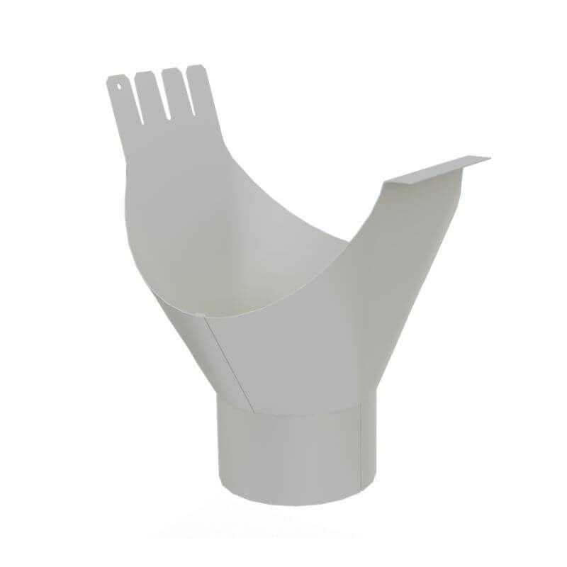 Lindab Aluminium Gutter Outlet 100mm - 150mm White