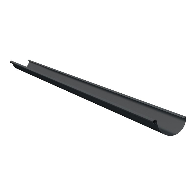 Lindab Half Round Aluminium Gutter - 125mm x 3mtr Anthracite Grey