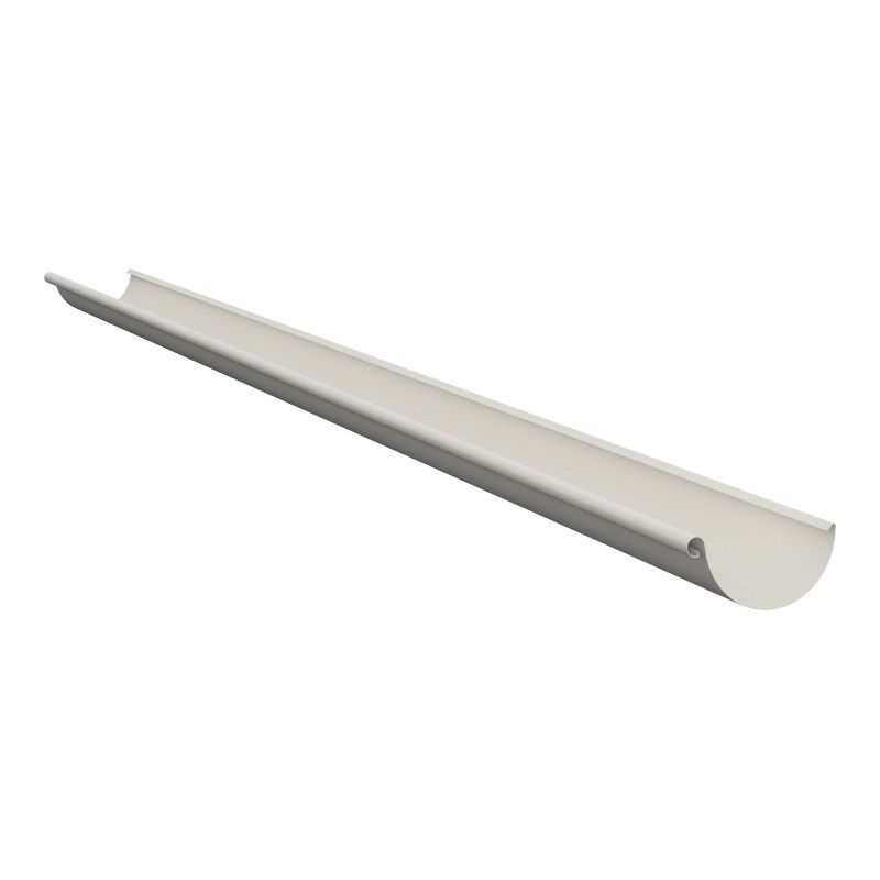 Lindab Half Round Aluminium Gutter - 150mm x 3mtr White