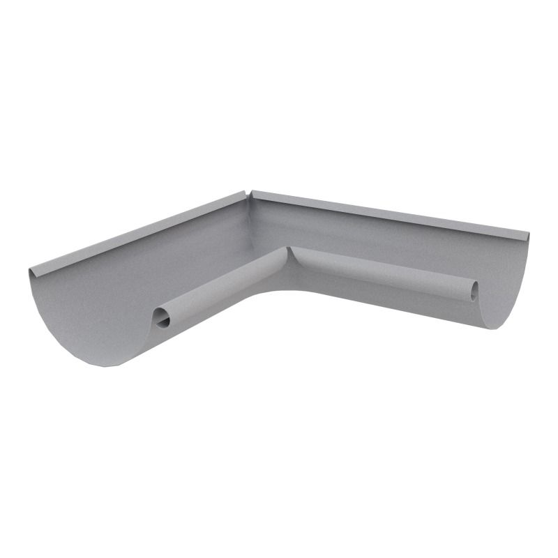 Lindab Aluminium Gutter Internal Angle 135 - 125mm Silver Metallic