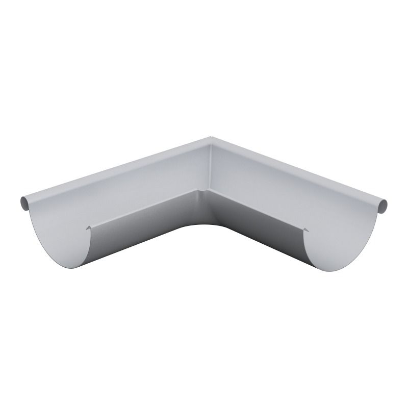 Lindab Aluminium Gutter External Angle 90 - 125mm Silver Metallic