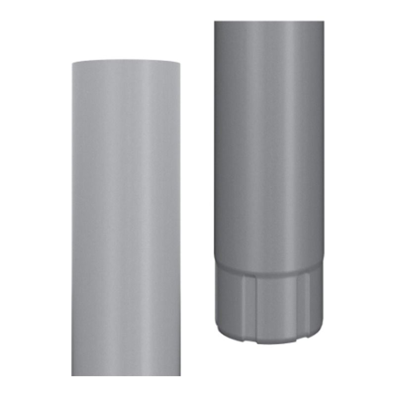 Lindab Aluminium Downpipe - 100mm x 3mtr Silver Metallic