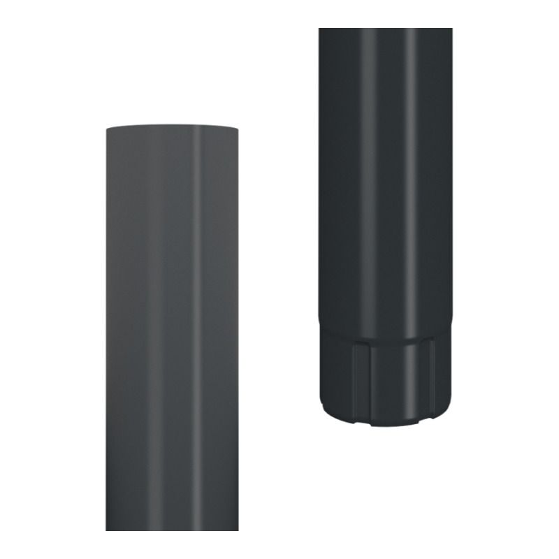 Lindab Aluminium Downpipe - 87mm x 3mtr Anthracite Grey