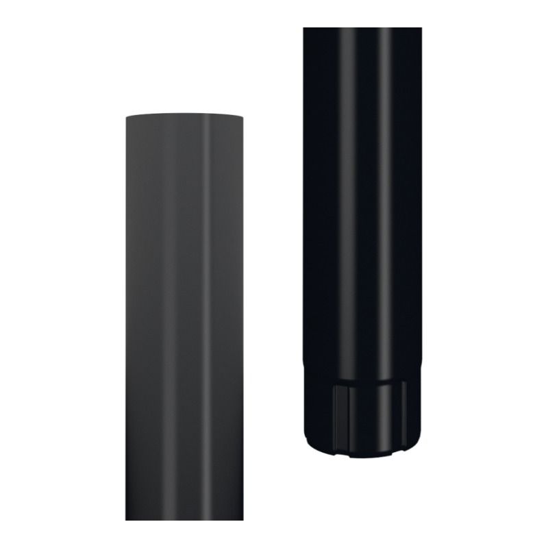Lindab Aluminium Downpipe - 87mm x 3mtr Black