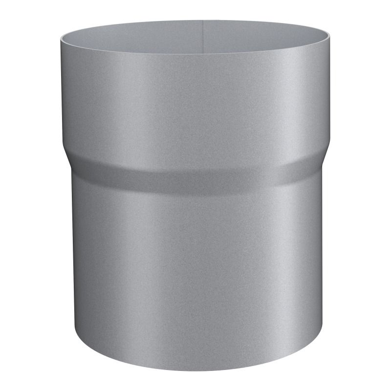 Lindab Aluminium Pipe Connector - 87mm Silver Metallic