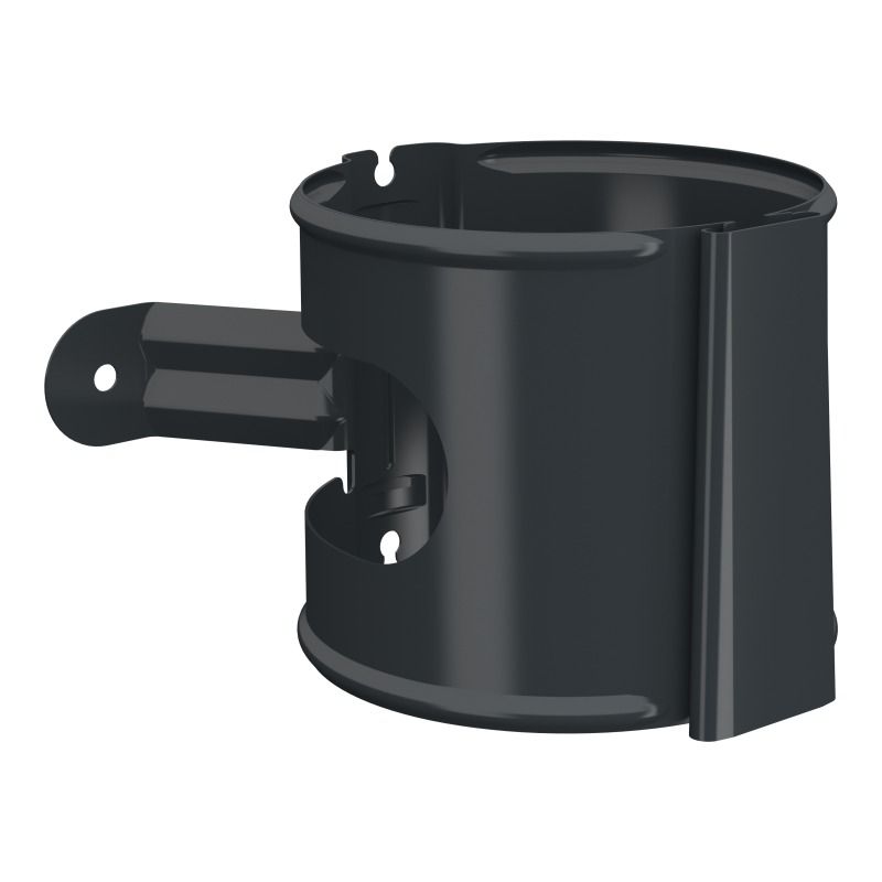 Lindab Aluminium Downpipe Bracket - 87mm Anthracite Grey