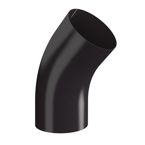 Lindab Steel Conical Downpipe Bend 45 - 100mm Coffee Brown