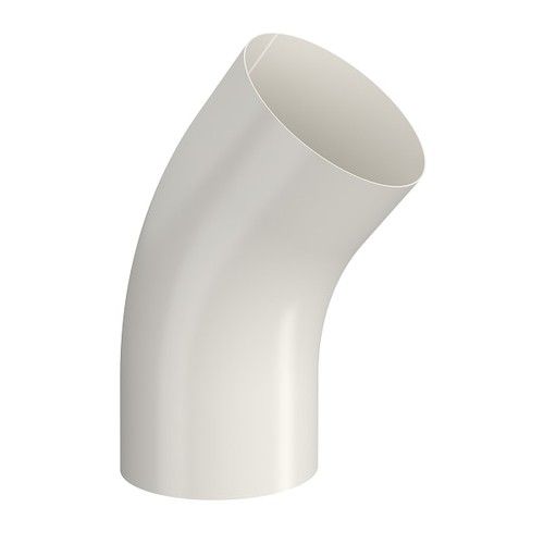 Lindab Steel Conical Downpipe Bend 45 - 87mm Antique White