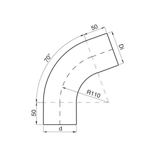 Lindab Steel Conical Downpipe Bend 70 - 75mm Graphite