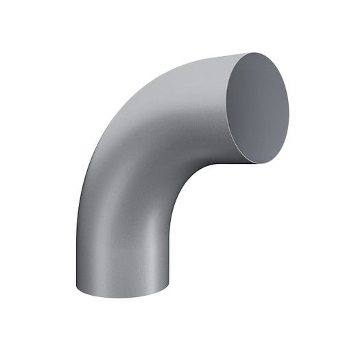 Lindab Steel Conical Downpipe Bend 85 - 100mm Silver Metallic