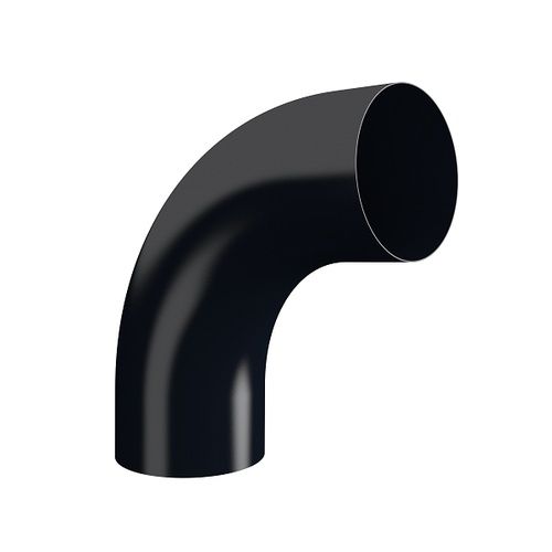Lindab Steel Conical Downpipe Bend 85 - 75mm Black