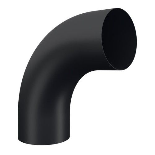 Lindab Steel Conical Downpipe Bend 85 - 87mm Matte Black