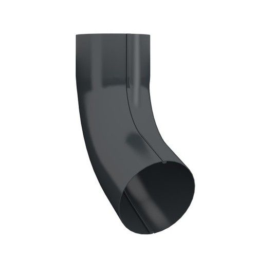 Lindab Steel Downpipe Bend with Socket 70 - 120mm Anthracite Grey
