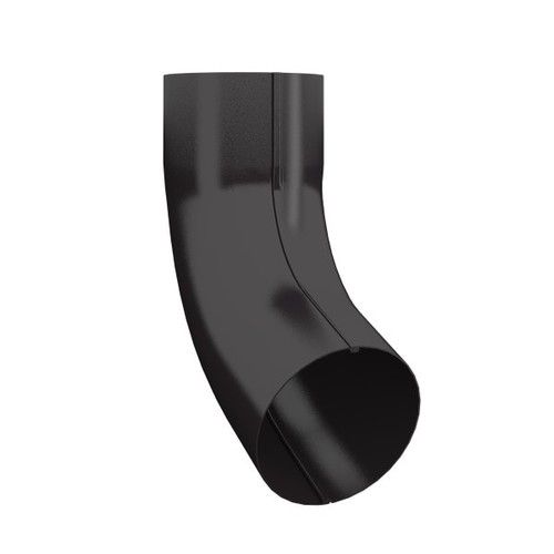 Lindab Steel Downpipe Bend with Socket 70 - 120mm Coffee Brown