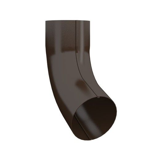 Lindab Steel Downpipe Bend with Socket 70 - 75mm Brown