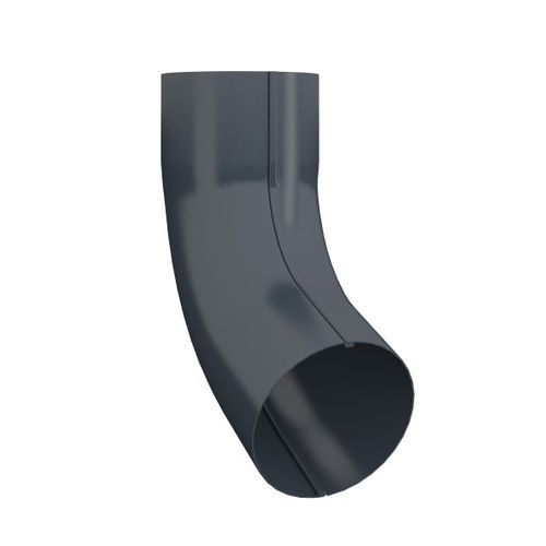 Lindab Steel Downpipe Bend with Socket 70 - 75mm Graphite