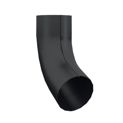 Lindab Steel Downpipe Bend with Socket 70 - 75mm Matte Black