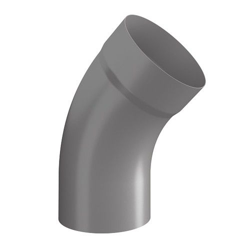 Lindab Steel Downpipe Bend with Socket 45 - 100mm Anthracite Metallic