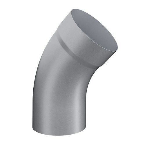 Lindab Steel Downpipe Bend with Socket 45 - 100mm Silver Metallic
