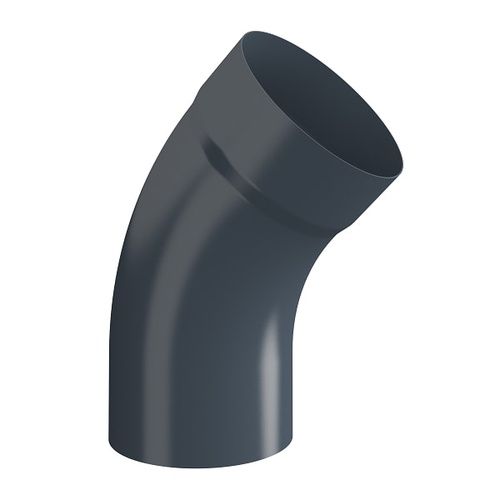 Lindab Steel Pipe Bend with Socket 45 - 75mm Graphite