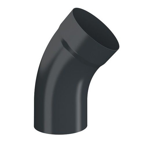 Lindab Steel Downpipe Bend with Socket 45 - 87mm Anthracite Grey