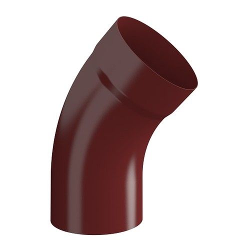 Lindab Steel Downpipe Bend with Socket 45 - 87mm Dark Red