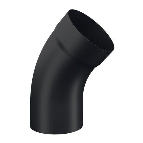 Lindab Steel Downpipe Bend with Socket 45 - 87mm Matte Black