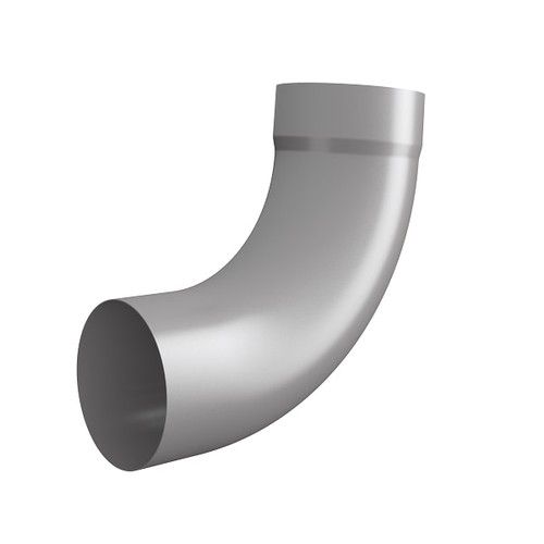 Lindab Steel Downpipe Bend with Socket 85 - 75mm Anthracite Metallic