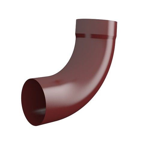 Lindab Steel Downpipe Bend with Socket 85 - 87mm Dark Red