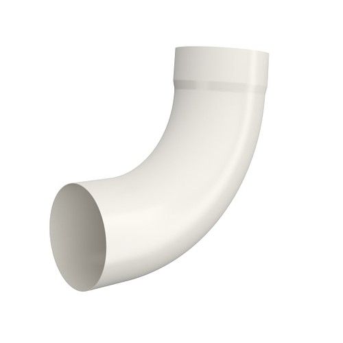 Lindab Steel Downpipe Bend with Socket 85 - 87mm Antique White