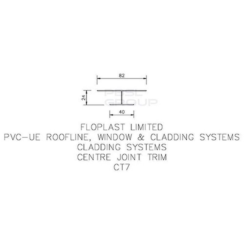 Shiplap Cladding Centre Joint Trim - 3mtr Golden Oak