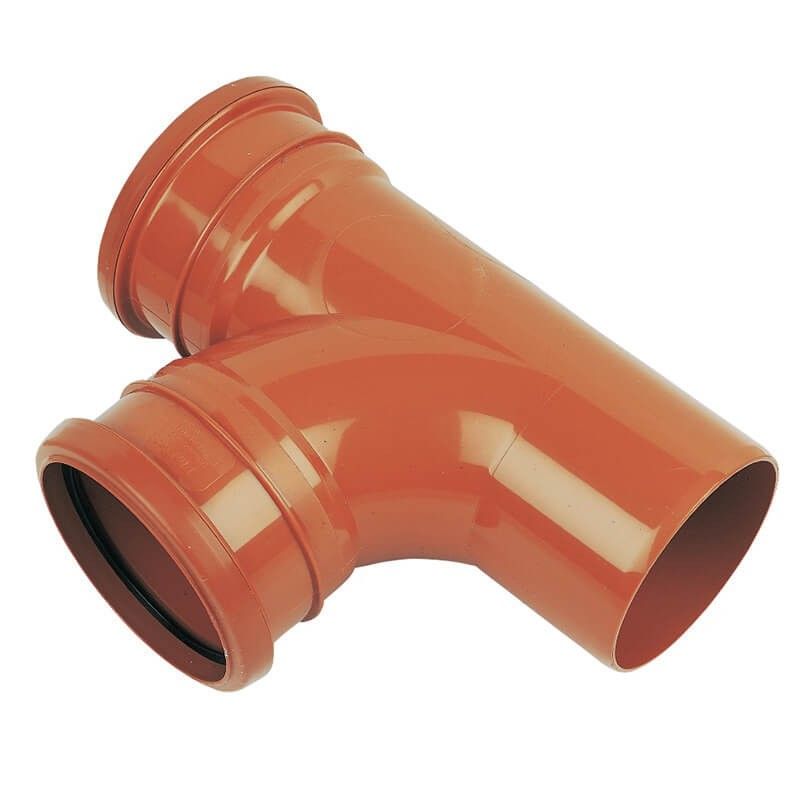 FloPlast Drainage Junction Double Socket - 87.5 Degree x 110mm