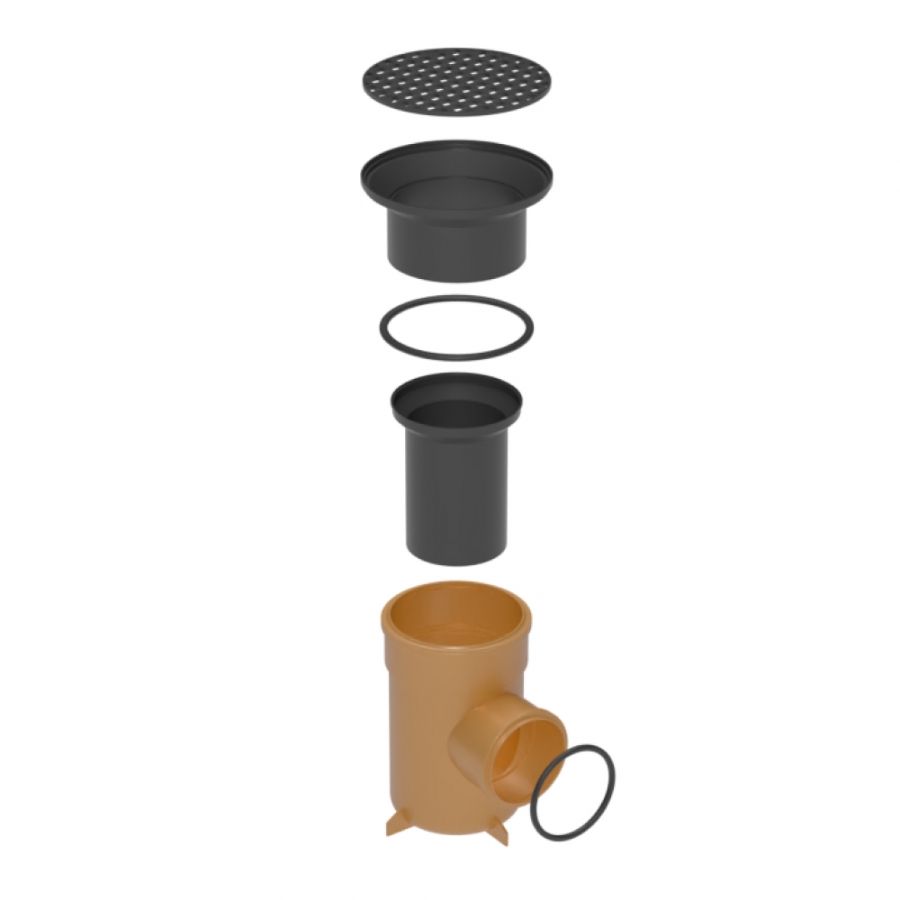 FloPlast Drainage Bottle Gully Circular Grid - 110mm