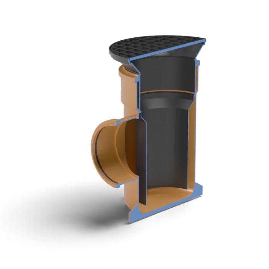 FloPlast Drainage Bottle Gully Circular Grid - 110mm