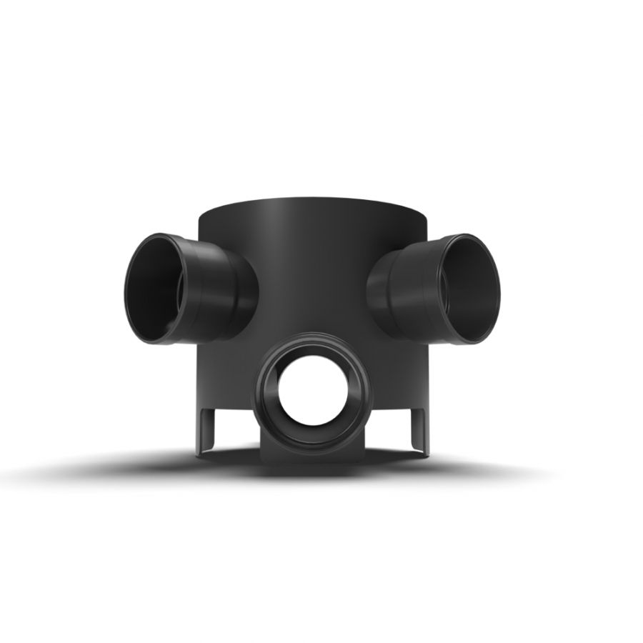 FloPlast Inspection Chamber Base 3 Fixed Inlets - 300mm Diameter