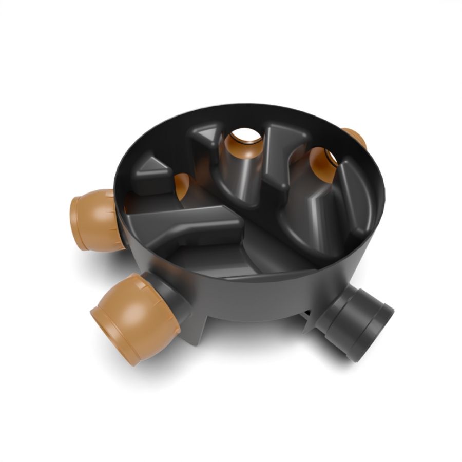 FloPlast Inspection Chamber Base Adjustable Inlets - 450mm