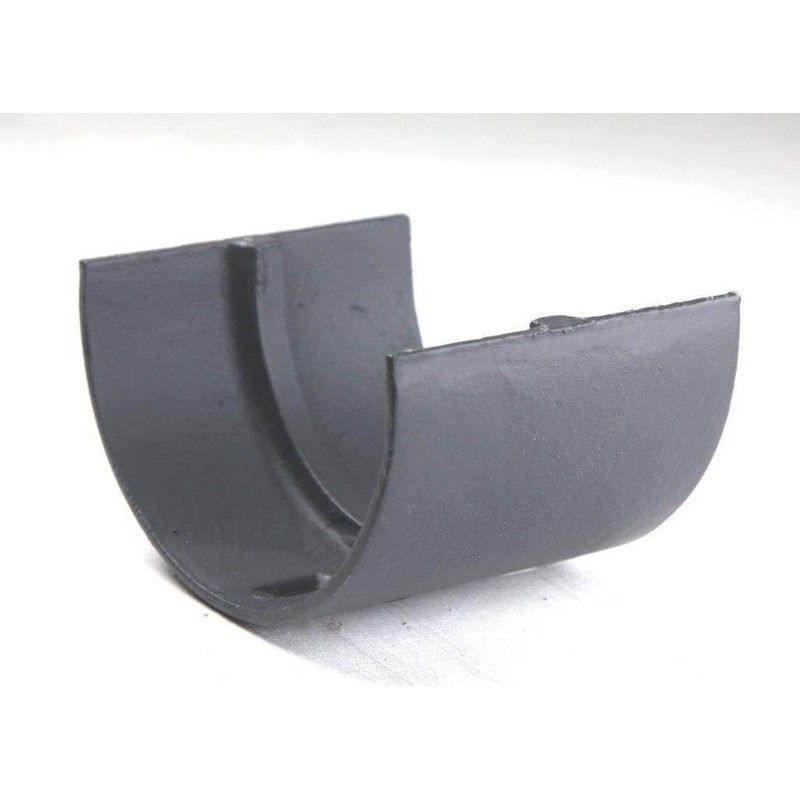 Cast Iron Deep Half Round Gutter Union - 100mm Primed