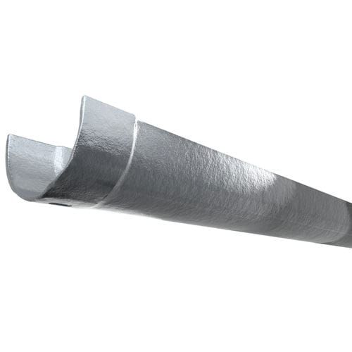 Cast Iron Deep Half Round Gutter - 125mm x 1829mm Primed