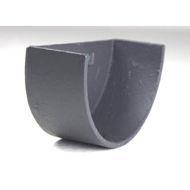 Cast Iron Deep Half Round Gutter Internal Stopend - 125mm Primed