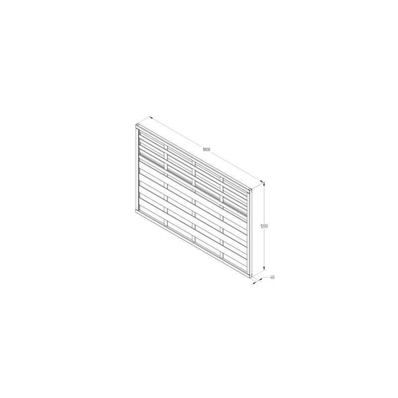 Pressure Treated Decorative Fence Panel - Kyoto - 1800mm x 1500mm