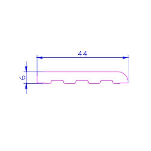 PVC Architrave - 45mm x 5mtr Black Ash Woodgrain